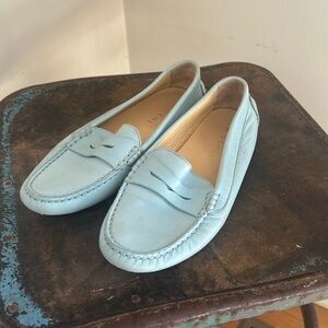 M. Gemi Light Blue Moccasins